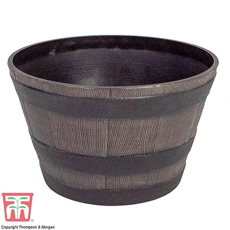 Wooden Barrel Effect Planter – Small 2 Wooden Barrel Effect Planter – Small - Image 2