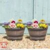 Wooden Barrel Effect Planter – Small